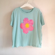 Koszulka z odwracanymi cekinami HM 122 128 T-shirt markowy (218)