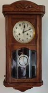 Stary piękny zegar wahadłowy Gustav Becker P35 sygnowany, sprężyna