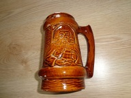 KUFEL DO PIWA, CERAMIKA, PORCELIT SYGNOWANY Z PRL