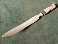 Stary nóż do listów wykonany z naturalnej kości szlachetnej - 23,3 cm.