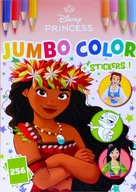 KOLOROWANKA JUMBO AŻ 256 STRON KSIĘŻNICZKI DISNEYA + 4 ARKUSZE NAKLEJEK