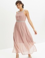 Tanio !_NOWA 249zł WYSZCZUPLAJĄCA sukienka HAFTY cyrkonie+perły_halka_44/46