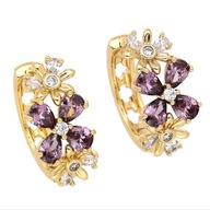 66373 KOLCZYKI 18K POZŁACANE 20/10 MM "brylantowe" kółka