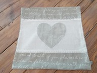 SKANDYNAWSKI DEASIGN POSZEWKA NA PODUSZKĘ SERCE KORONKI 45x45 nr.9