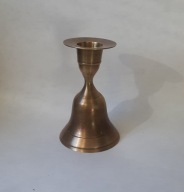 Lichtarz z dzwonkiem obiadowym mosiądz lata 60-70