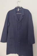 Granatowy dłuższy fartuch roboczy do warsztatu BHP 50