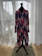 M Sukienka Lucky Style artystyczne wzory rozpinana wiskoza duża 3XL