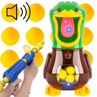 GRA ZABAWKA DLA DZIECI GŁODNA KACZKA STRZELANIE DO CELU PISTOLETY Z KULKAMI