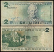 BNA - LITWA 2 Lity Litai 1993 DAE 1800438 # P54 # F/VF