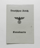 KENNKARTE DEUTSCHES REICH - ORYGINALNA KARTA ROZPOZNAWCZA III RZESZA 1943 r