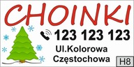 BANER REKLAMA SPRZEDAŻ CHOINEK CHOINKA 120x80