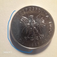 10 zł 1987 r. - cyfra, destrukt, NIEWYRAŹNY STEMPEL.