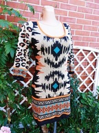 Flying Tomato sukienka tunika swetr etno r. M