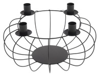 Metalowy czarny świecznik na 4 świece adwentowy jak Home&You