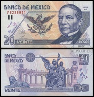 BNA - MEKSYK 20 Pesos 1998 seria AQ nr F 5225941 # P106c # VF/XF