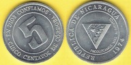 NIKARAGUA 5 CENTAVOS 1974 R.