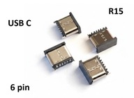Gniazdo USB C do lutowania 6-PIN 3.1 SMD (r15) złącze
