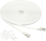 NOWY KABEL SIECIOWY INTERNETOWY 9,1 METRA CAT-7 RJ45 PŁASKI AMAZON BASICS