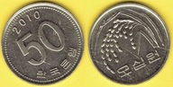 KOREA 50 WON 2010 r.