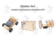 3w1 DIY Zestaw technologiczny do eksperymentów Zabawki montażowe drewniany