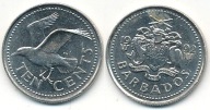 Barbados 10 Cents - 1992r ... Monety