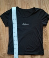 Koszulka damska T-shirt czarny krótki rękawek okrągły dekolt JHK rozmiar XL