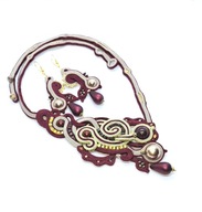 Naszyjnik i kolczyki komplet sutasz