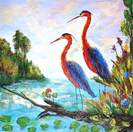 Obraz malowany ręcznie Anpi prezent 40x40 /75PatrykMit