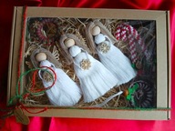 Ozdoby choinkowe z makramy - handmade box nr 7