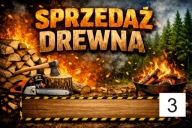REKLAMA BANER SPRZEDAŻ DREWNA DREWNO KOMINKOWE 100X50 3