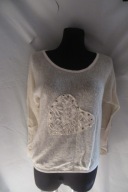 SWETER DELIKATNY ZDOBINY ROZM M