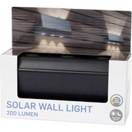 Lampa solarna ścienna 200lm elewacyjna ciepłe światło czujnik dzień/noc