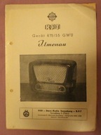 STERN SONNEBERG RADIO R F T Ilmenau Gerat 675/55 GWU - INSTRUKCJA SCHEMAT