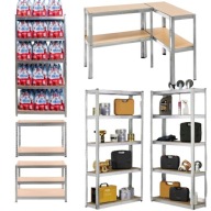 REGAŁ METALOWY MAGAZYNOWY GARAŻOWY DO PIWNICY 180X90X40 875KG