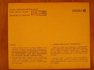 Instrukcja obsługi tuner AS-250,252,254 Unitra
