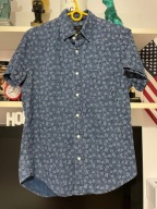 F KOSZULA J CREW LETNIA NIEBIESKA ARTYSTYCZNE KWIATY