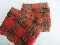 szalik wełniany męski gruby kolor pomarańcz-czerwień