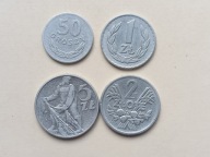 Stare monety 0,5, 1, 2, 5 zł - 1974 r, 4 szt.