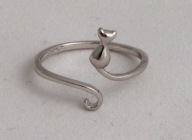 PIERŚCIONEK/OBRĄCZKA – SREBRNY KOTEK