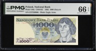 1000zł Mikołaj Kopernik 1982 rok PMG 66 EPQ Seria ES