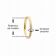 Kolczyk TYTAN złoty Clicker wysadzany cyrkoniami na szczycie KÓŁKO 1,2/14