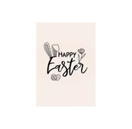 Plakat „Happy Easter” – Minimalistyczny Plakat Wielkanocny
