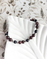 Bransoletka z granatem, regulowana na lince, kamienie dla Koziorożca