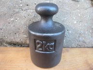 Stary żeliwny odważnik_2 kg PRL