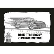 Blok techniczny A4 z czarnymi kartkami 8 arkuszy