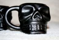 HIT HALLOWEEN KUBEK CERAMICZNY CZARNA CZASZKA MEGA ZESTAW 4 szt. NA PREZENT