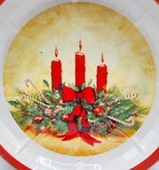 Stroik ze świecami Boże Narodzenie misa PÓŁMISEK