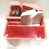 Organizer na biurko dla dziecka - różowy - zszywacz, dziurkacz