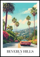 A2 PLAKAT BEVERLY HILLS STANY ZJEDNOCZONE USA DZIELNICA LOS ANGELES