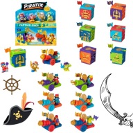 PIRATIX ADVENTURE WORLD GOLDEN TREASURE ZESTAW KAPITANÓW 4 FIGURKI + AKC.